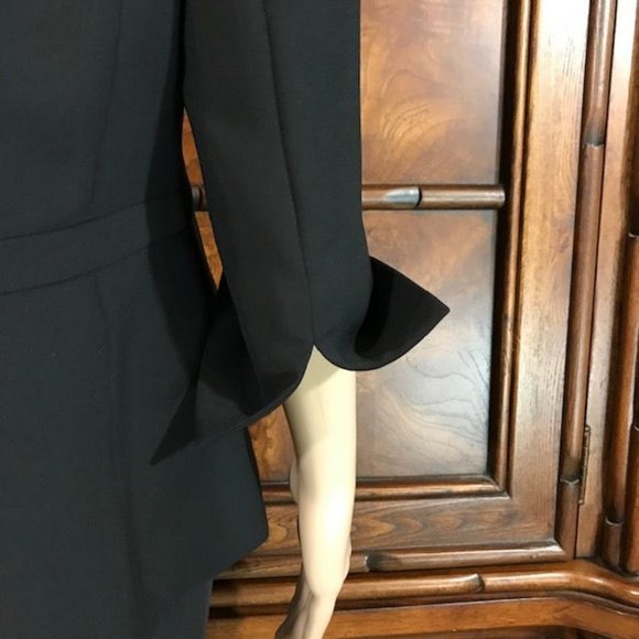 Kasper Portofino Black Gunmetal Bamboo Button D-Ring Waist Jacket - Picture 10 of 16